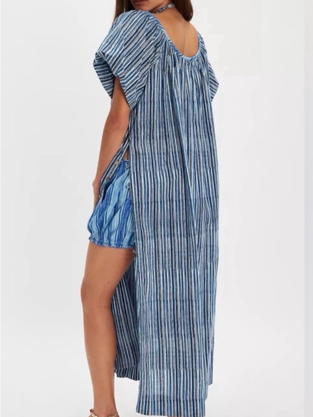 Free People Blue Striped Maxi Dress